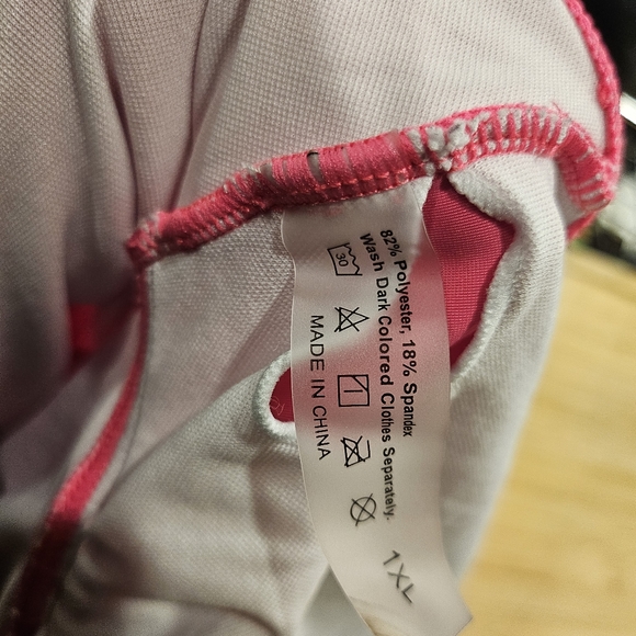 One Piece Hot Pink Tankini Swimsuit - Picture 7 of 7